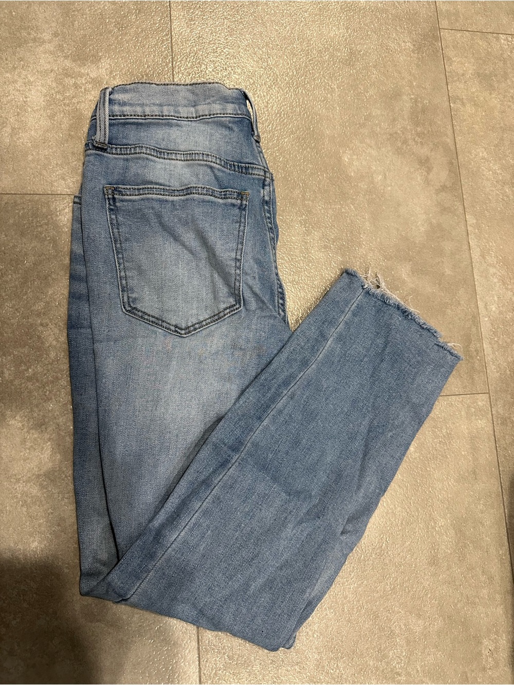 Lucky Brand Light Blue Skinny Jeans with Raw Hem